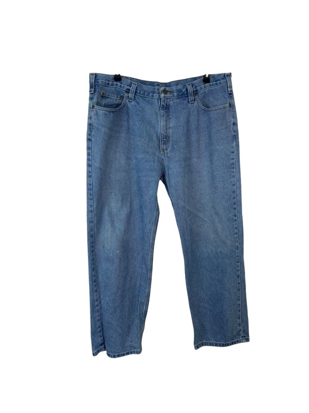 Carhartt Jeans Relaxed Fit Men's 42x30 Blue Denim Casual Workwear Light Wash
